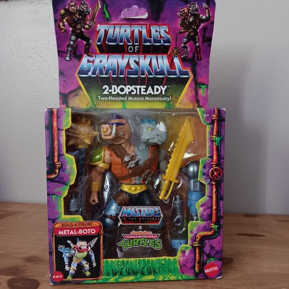 Mattel Turtles of Grayskull 2-Bopsteady Masters of the Universe x TMNT NEW - Picture 1 of 9
